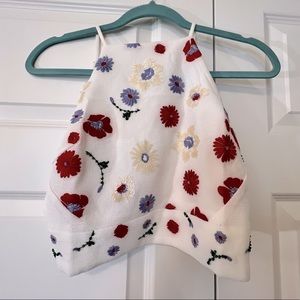 Sequin detail crop top